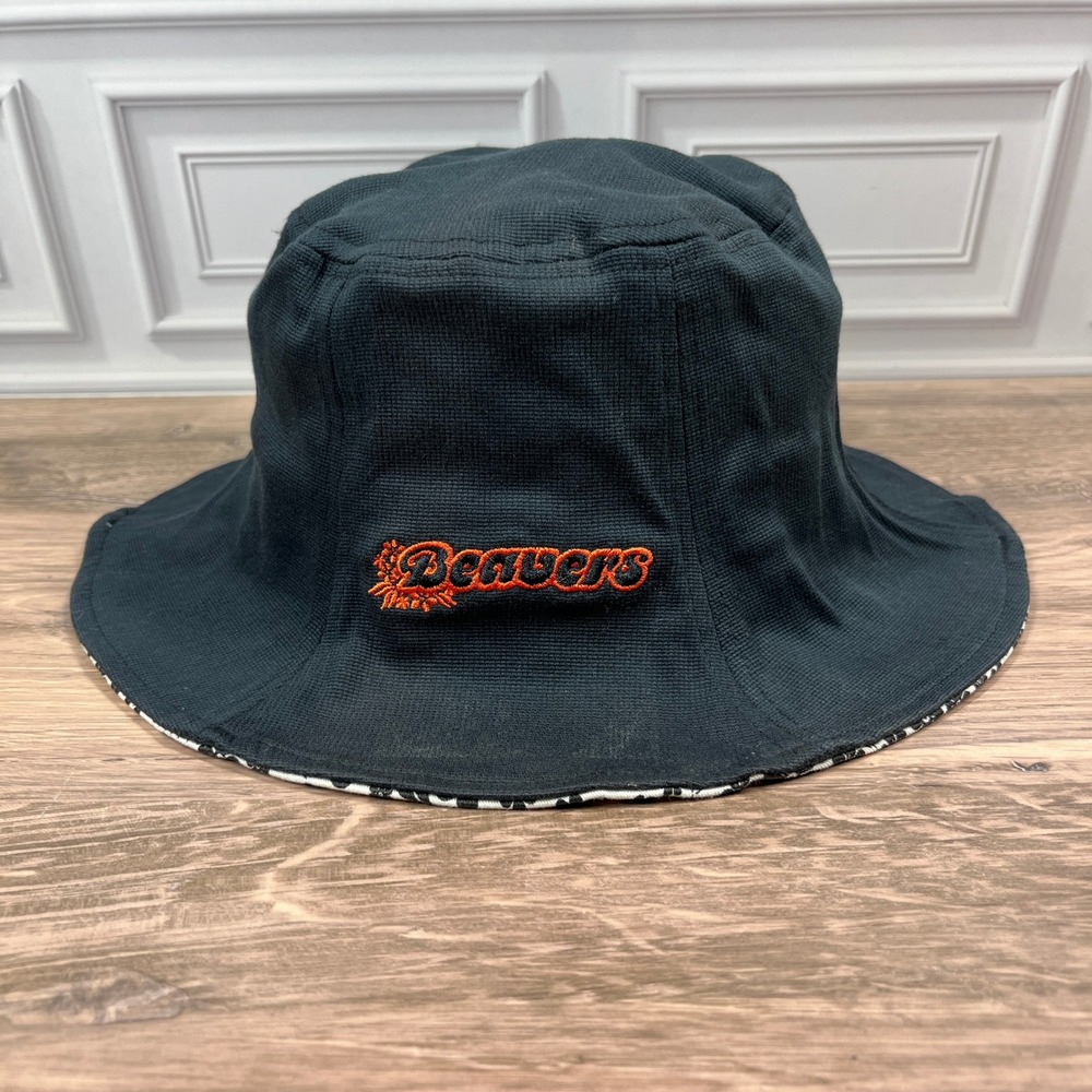 Nike Oregon State Beavers  Bucket Hat Women‎ OS Black Swoosh Flex Floral Lining